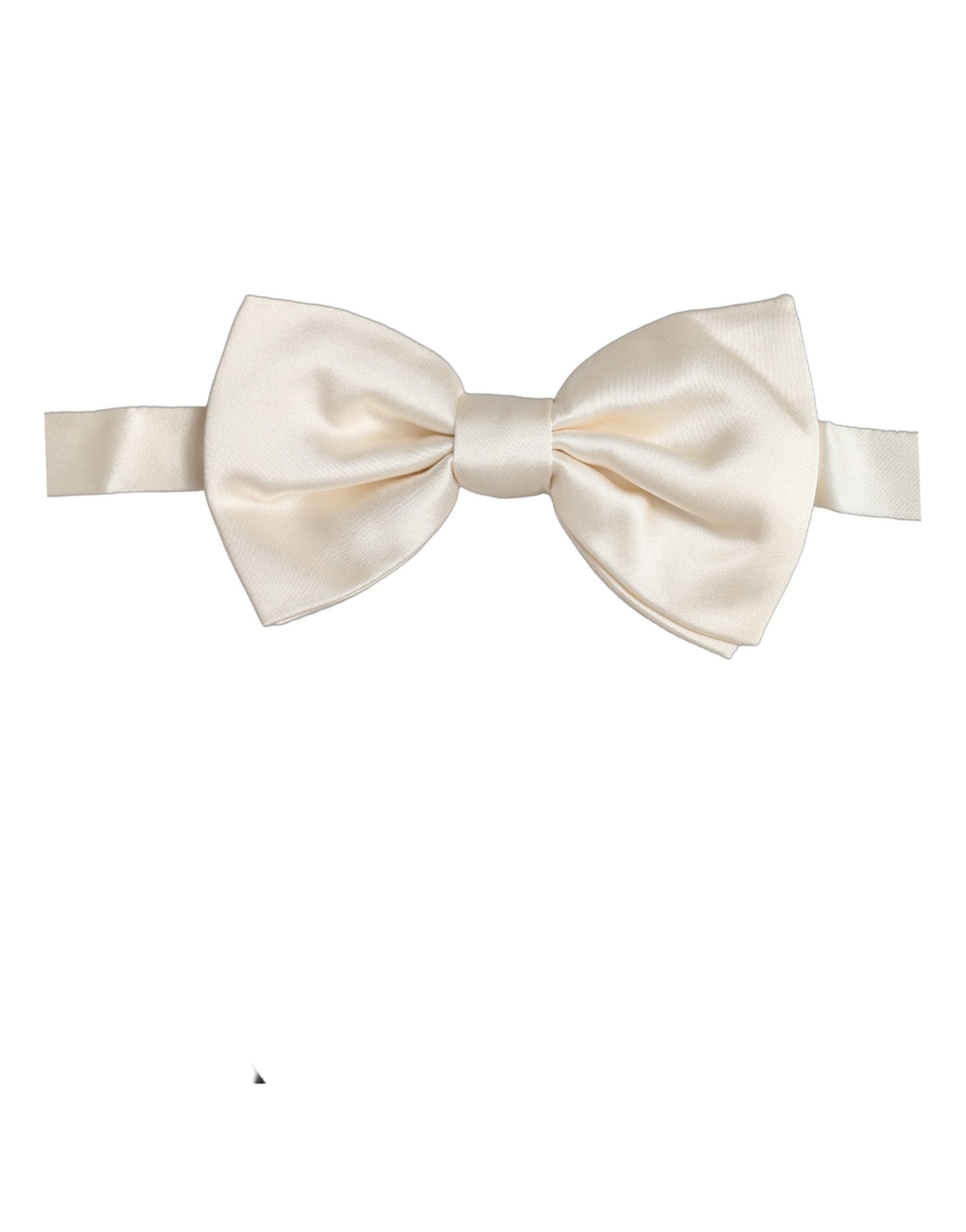 Dolce & Gabbana Dolce & Gabbana Men White 100% Silk Adjustable Neck Papillon Bow Men's Tie