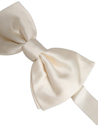 Dolce & Gabbana Dolce & Gabbana Men White 100% Silk Adjustable Neck Papillon Bow Men's Tie