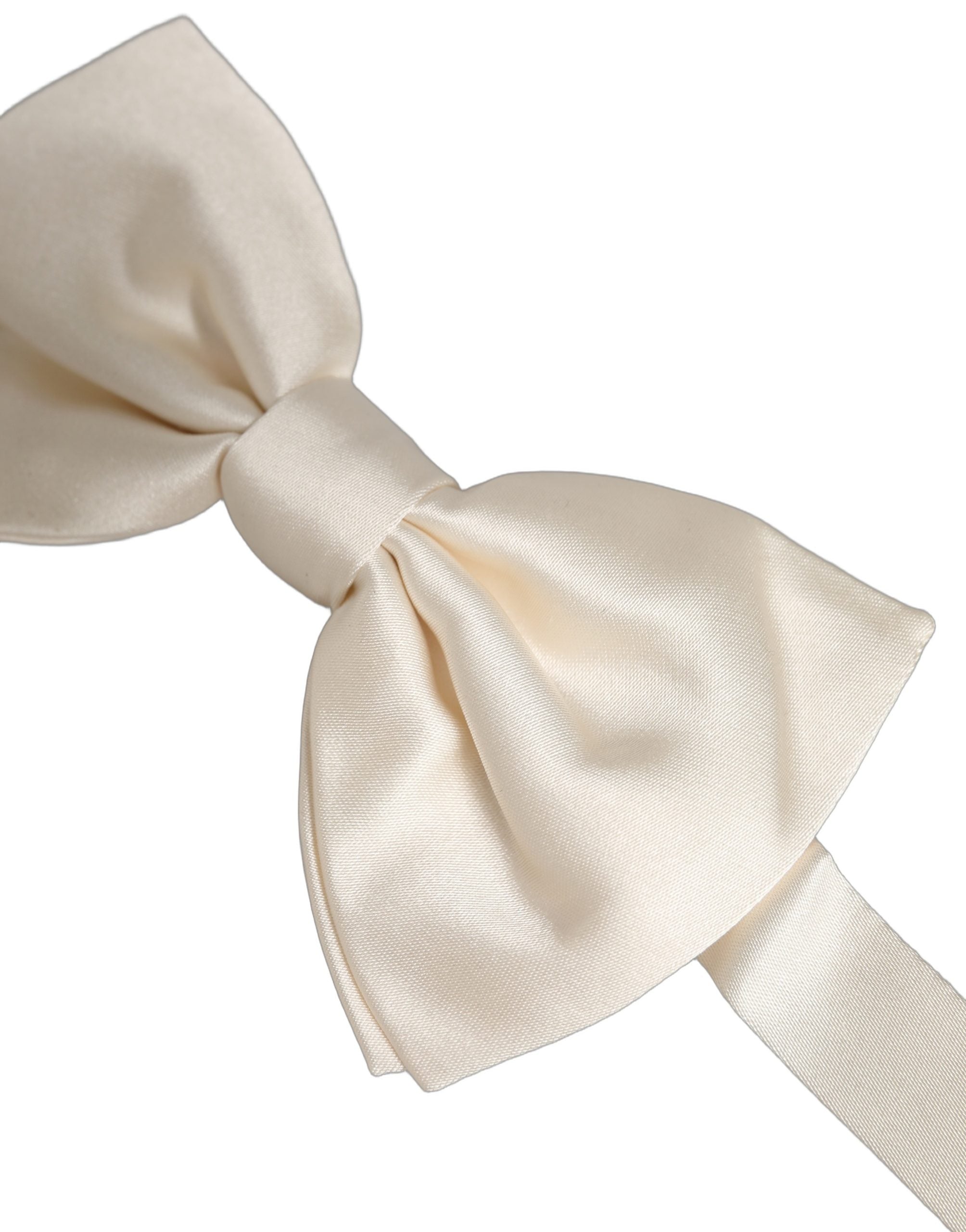 Dolce & Gabbana Dolce & Gabbana Men White 100% Silk Adjustable Neck Papillon Bow Men's Tie
