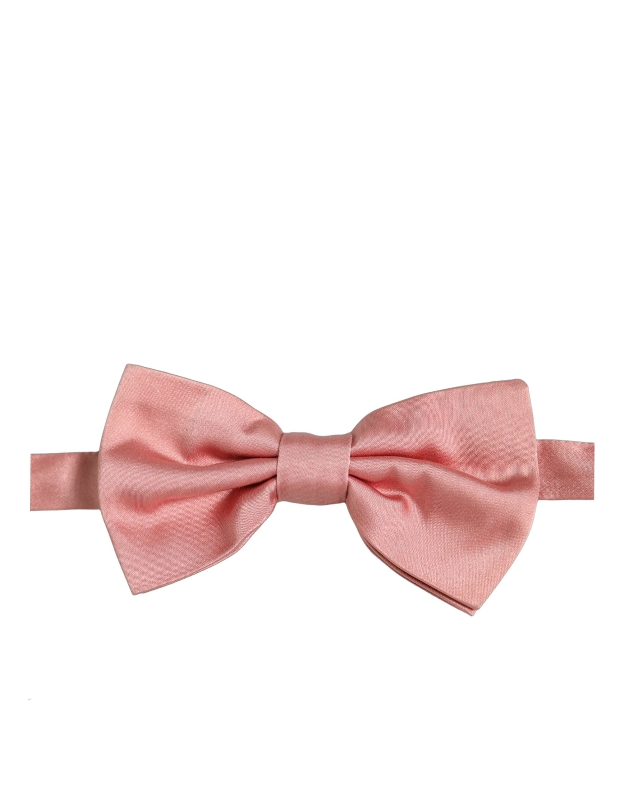 Dolce & Gabbana Dolce & Gabbana Men Light Pink 100% Silk Adjustable Neck Papillon Bow Men's Tie