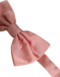 Dolce & Gabbana Dolce & Gabbana Men Light Pink 100% Silk Adjustable Neck Papillon Bow Men's Tie