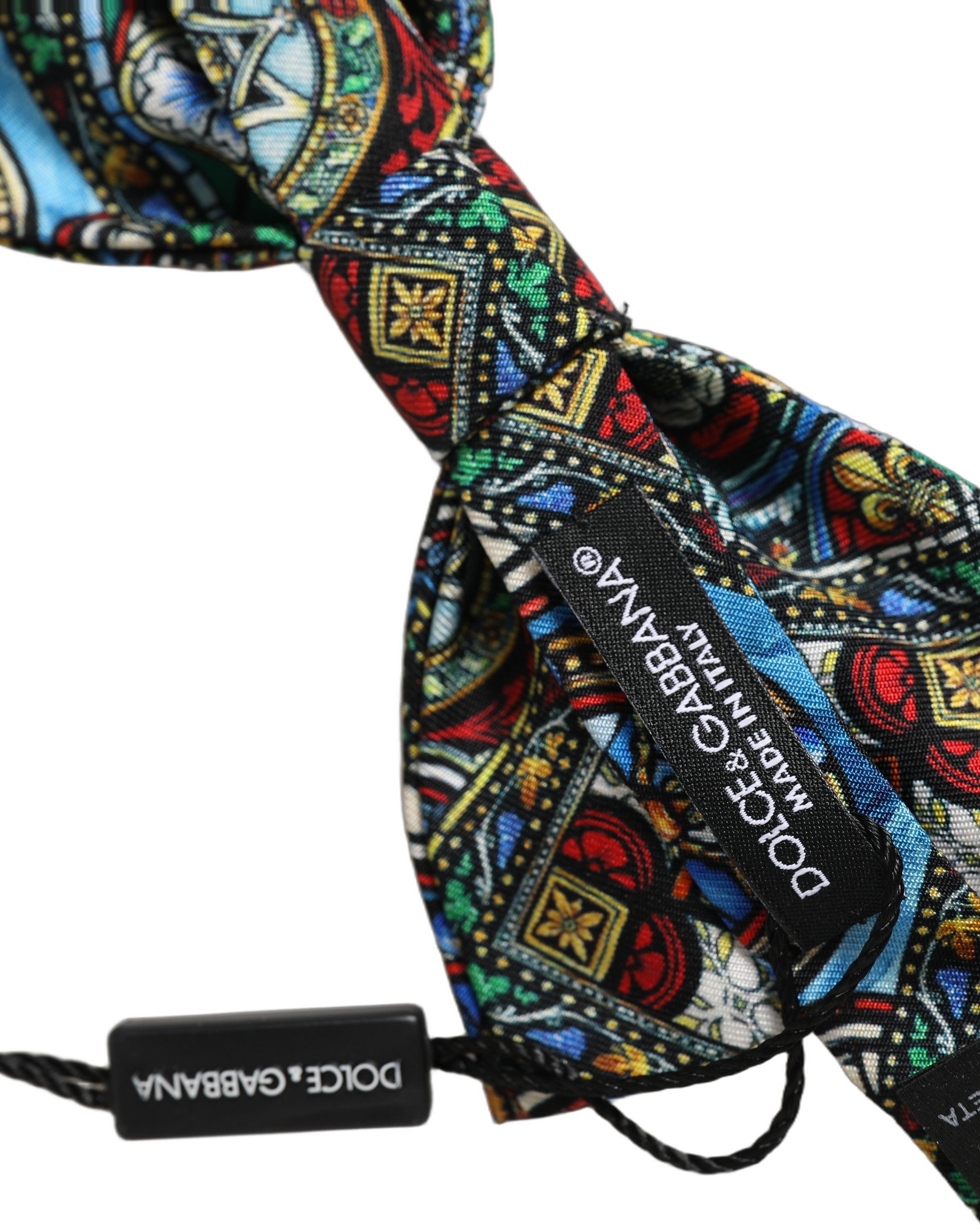 Dolce & Gabbana Dolce & Gabbana Men Multicolor Sicilian Adjustable Neck Papillon Bow Men's Tie