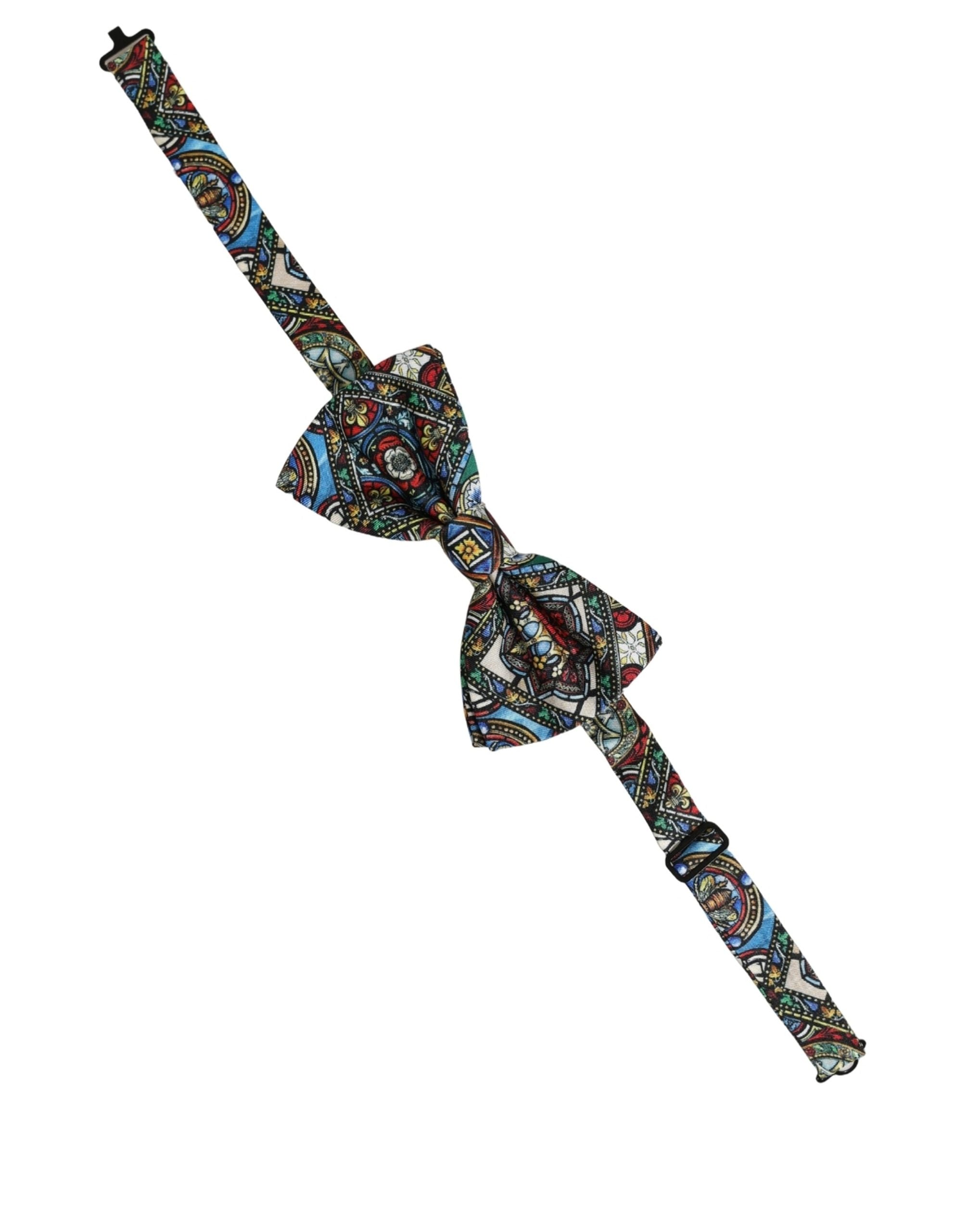 Dolce & Gabbana Dolce & Gabbana Men Multicolor Sicilian Adjustable Neck Papillon Bow Men's Tie