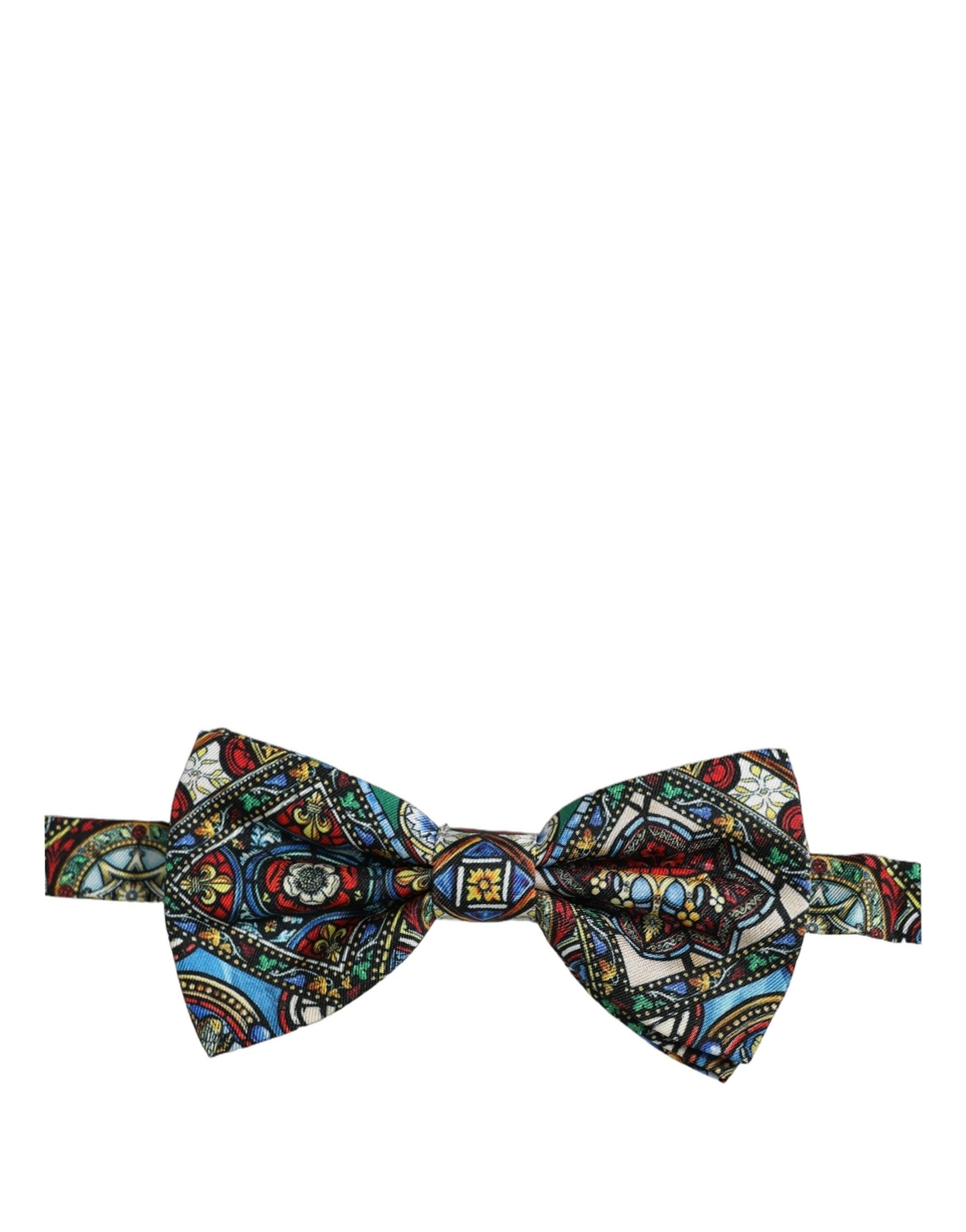 Dolce & Gabbana Dolce & Gabbana Men Multicolor Sicilian Adjustable Neck Papillon Bow Men's Tie