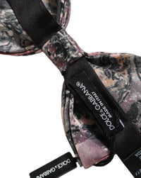 Dolce & Gabbana Dolce & Gabbana Multicolor Marble Silk Adjustable Neck Papillon Bow Men's Tie