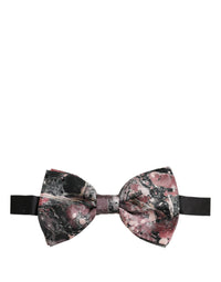 Dolce & Gabbana Dolce & Gabbana Multicolor Marble Silk Adjustable Neck Papillon Bow Men's Tie