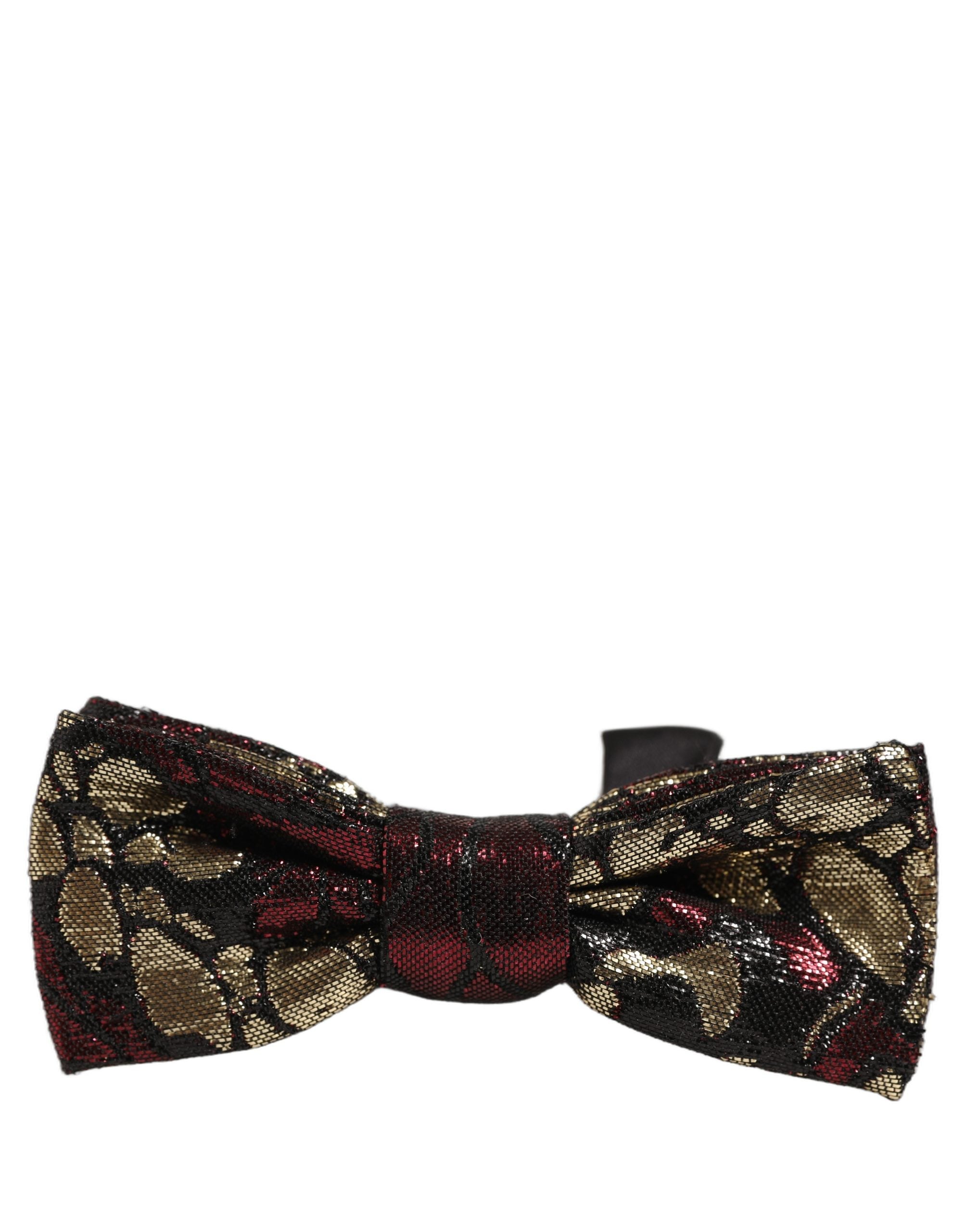Dolce & Gabbana Dolce & Gabbana Multicolor Floral Jacquard Adjustable Neck Papillon Bow Men's Tie