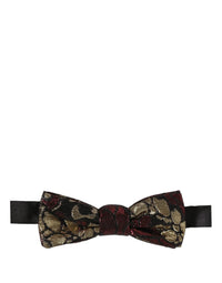 Dolce & Gabbana Dolce & Gabbana Multicolor Floral Jacquard Adjustable Neck Papillon Bow Men's Tie