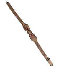 Dolce & Gabbana Dolce & Gabbana Men Brown Gold Silk Adjustable Neck Papillon Bow Men's Tie