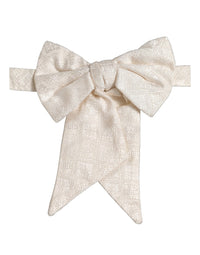 Dolce & Gabbana Dolce & Gabbana Men White Jacquard Silk Adjustable Neck Papillon Bow Men's Tie
