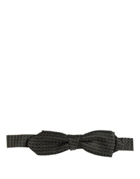 Dolce & Gabbana Dolce & Gabbana Men Black Dotted Silk Adjustable Neck Papillon Bow Men's Tie