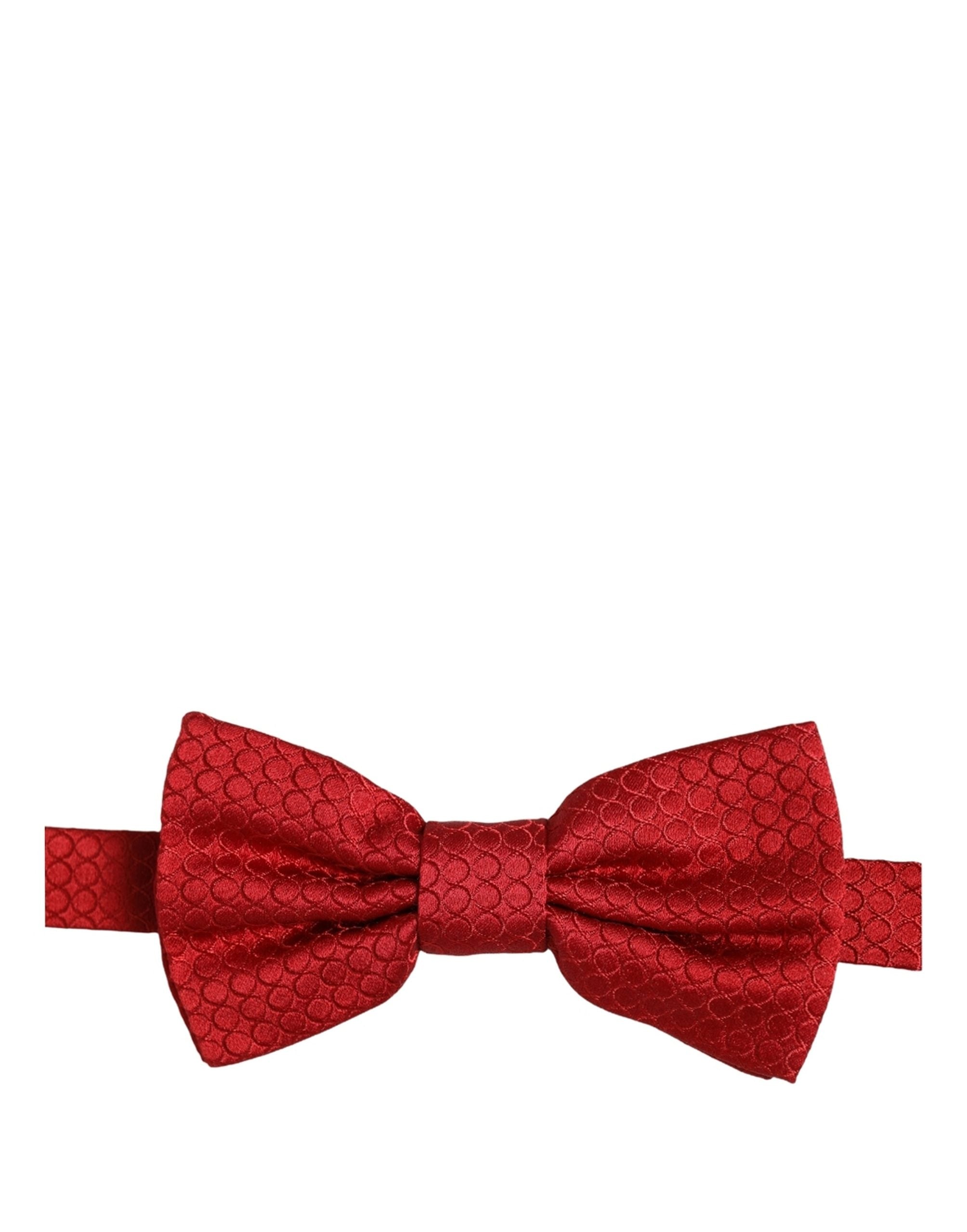 Dolce & Gabbana Dolce & Gabbana Men Red 100% Silk Adjustable Neck Papillon Bow Men's Tie