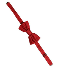 Dolce & Gabbana Dolce & Gabbana Men Red 100% Silk Adjustable Neck Papillon Bow Men's Tie