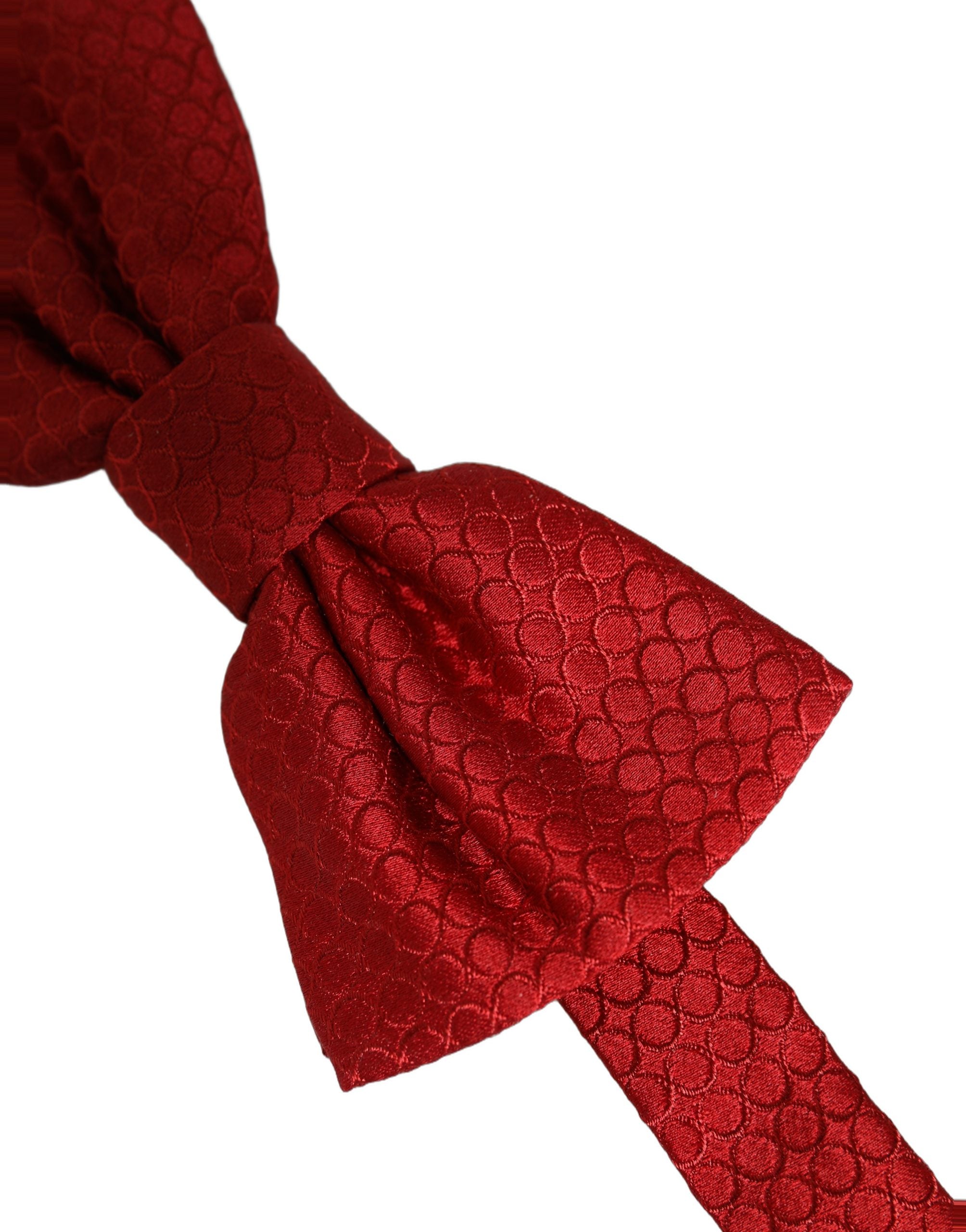 Dolce & Gabbana Dolce & Gabbana Men Red 100% Silk Adjustable Neck Papillon Bow Men's Tie