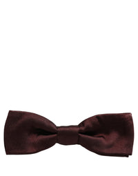 Dolce & Gabbana Dolce & Gabbana Men Brown 100% Silk Adjustable Neck Papillon Bow Men's Tie