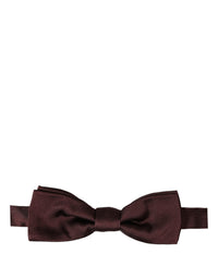 Dolce & Gabbana Dolce & Gabbana Men Brown 100% Silk Adjustable Neck Papillon Bow Men's Tie