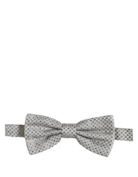 Dolce & Gabbana Dolce & Gabbana Men Black Gray Polka Dot Adjustable Neck Papillon Bow Men's Tie