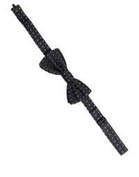 Dolce & Gabbana Dolce & Gabbana Black White Polka Dot Adjustable Neck Papillon Bow Men's Tie