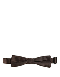 Dolce & Gabbana Dolce & Gabbana Men Brown 100% Silk Adjustable Neck Papillon Bow Men's Tie