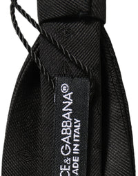 Dolce & Gabbana Dolce & Gabbana Men Black 100% Silk Adjustable Neck Papillon Bow Men's Tie