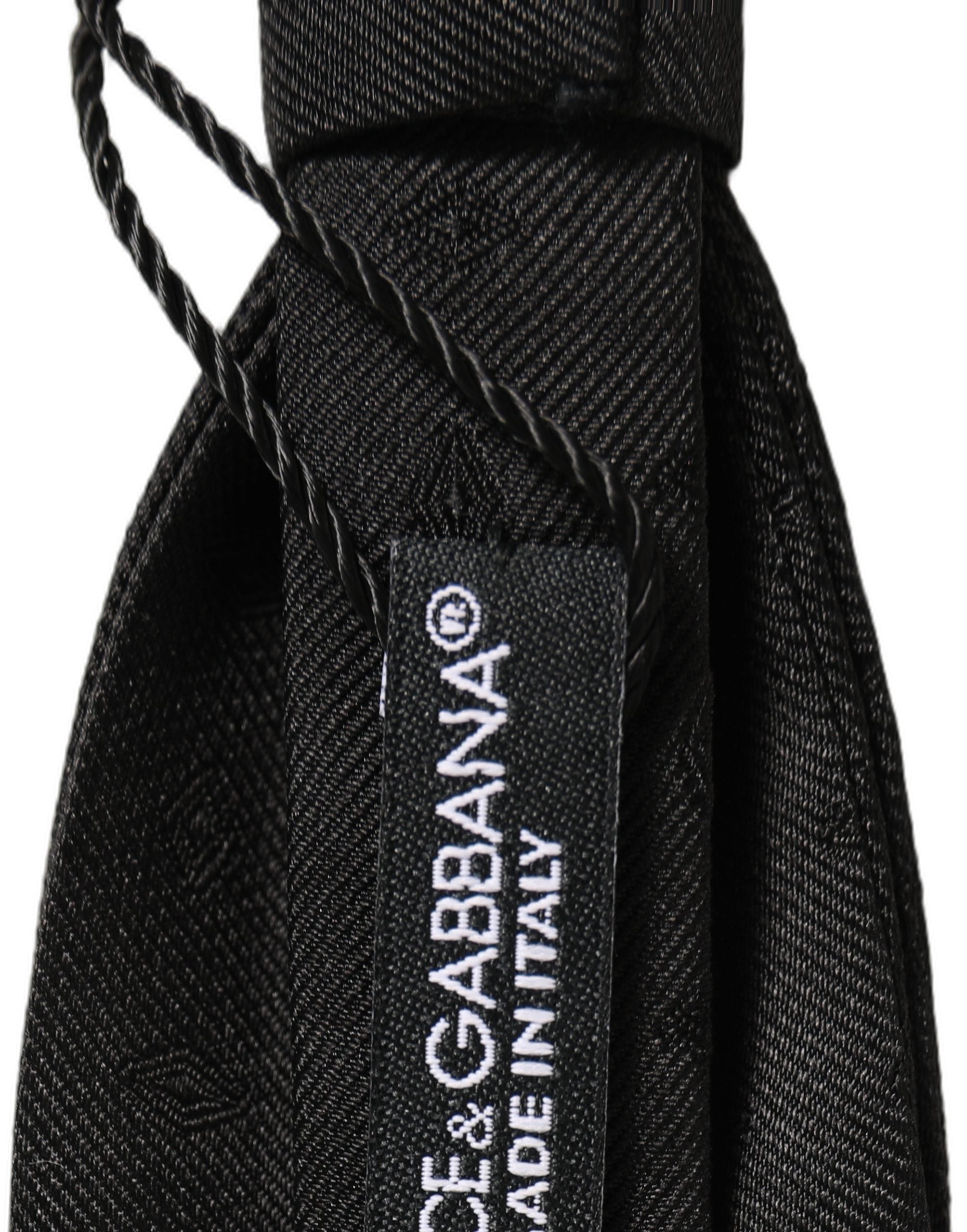 Dolce & Gabbana Dolce & Gabbana Men Black 100% Silk Adjustable Neck Papillon Bow Men's Tie