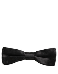 Dolce & Gabbana Dolce & Gabbana Men Black Floral Silk Adjustable Neck Papillon Bow Men's Tie