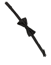 Dolce & Gabbana Dolce & Gabbana Men Black 100% Silk Adjustable Neck Papillon Bow Men's Tie