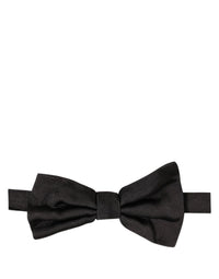 Dolce & Gabbana Dolce & Gabbana Men Black 100% Silk Adjustable Neck Papillon Bow Men's Tie