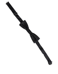 Dolce & Gabbana Dolce & Gabbana Men Black 100% Silk Adjustable Neck Papillon Bow Men's Tie