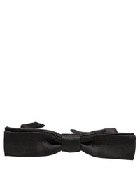 Dolce & Gabbana Dolce & Gabbana Men Black 100% Silk Adjustable Neck Papillon Bow Men's Tie