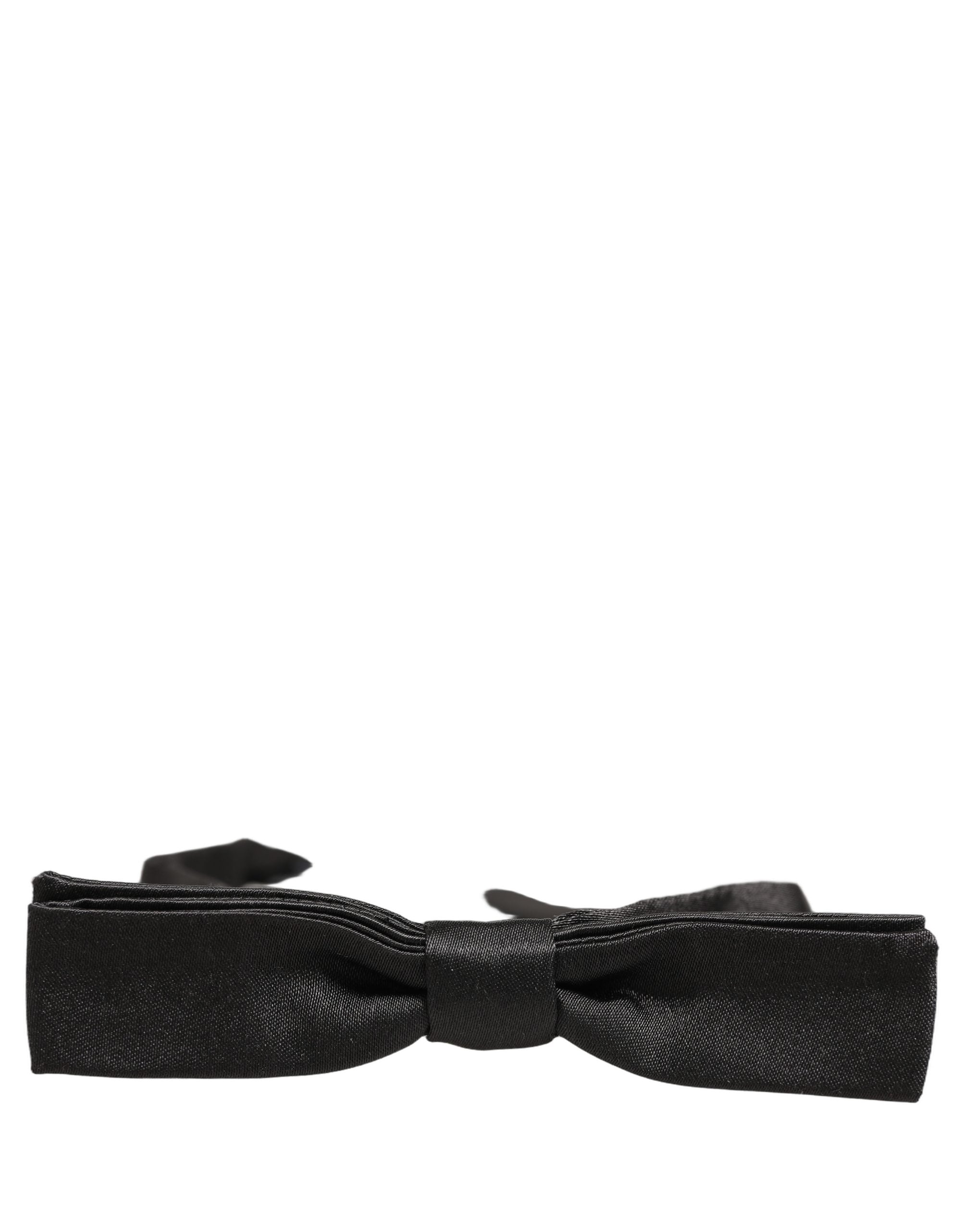 Dolce & Gabbana Dolce & Gabbana Men Black 100% Silk Adjustable Neck Papillon Bow Men's Tie