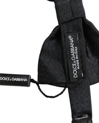 Dolce & Gabbana Dolce & Gabbana Men Black 100% Silk Adjustable Neck Papillon Bow Men's Tie