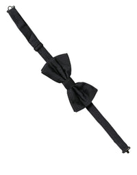 Dolce & Gabbana Dolce & Gabbana Men Black 100% Silk Adjustable Neck Papillon Bow Men's Tie