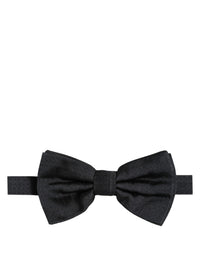 Dolce & Gabbana Dolce & Gabbana Men Black 100% Silk Adjustable Neck Papillon Bow Men's Tie