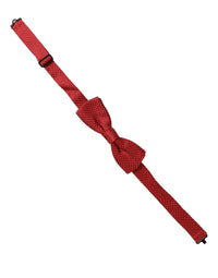 Dolce & Gabbana Dolce & Gabbana Men Red Polka Dot Silk Adjustable Neck Papillon Bow Men's Tie