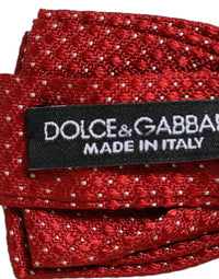 Dolce & Gabbana Dolce & Gabbana Men Red Polka Dot Silk Adjustable Neck Papillon Bow Men's Tie