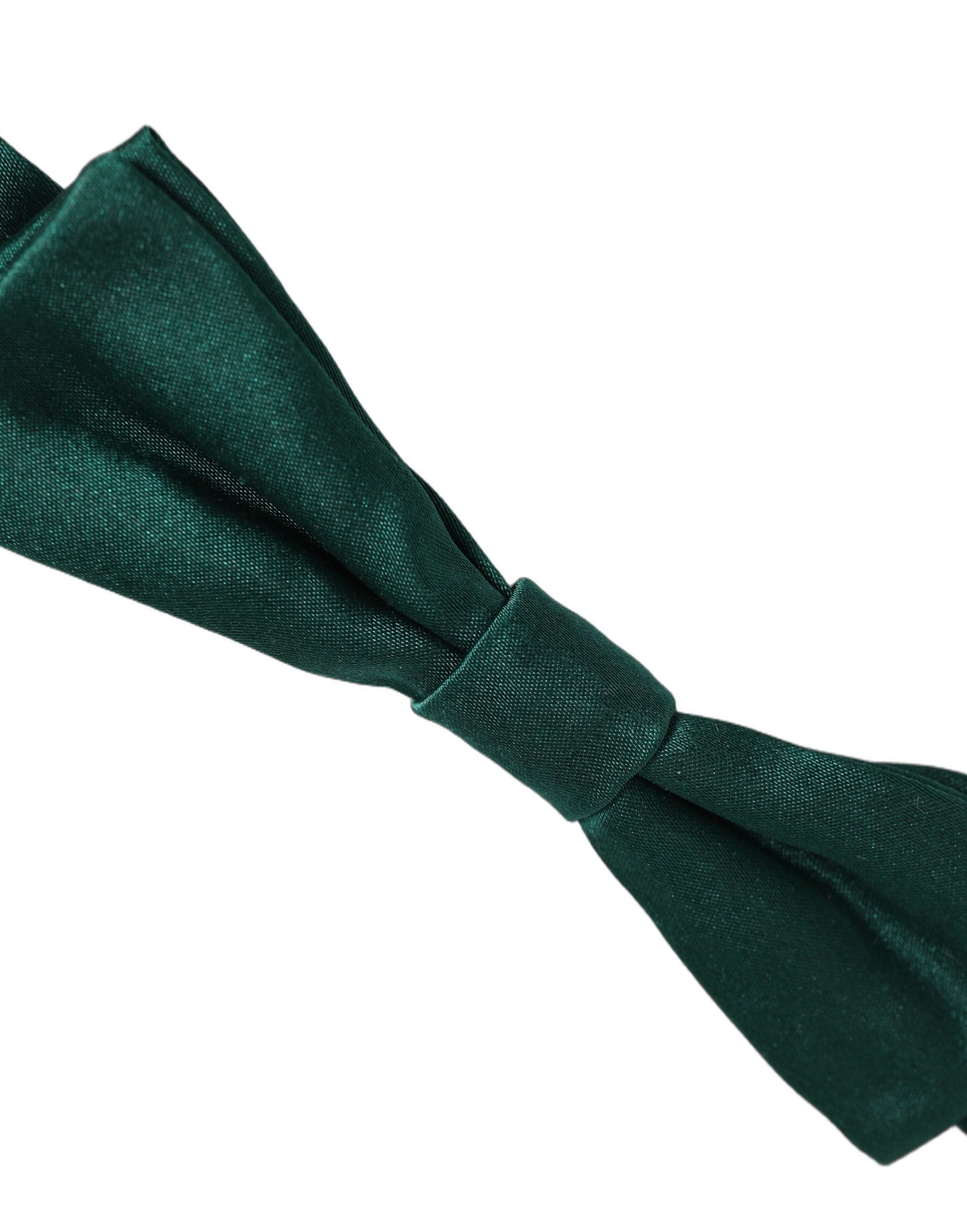 Dolce & Gabbana Dolce & Gabbana Men Green 100% Silk Adjustable Neck Papillon Bow Men's Tie