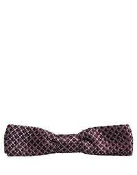Dolce & Gabbana Dolce & Gabbana Blue Burgundy Woven Adjustable Neck Papillon Bow Men's Tie