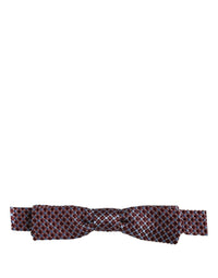 Dolce & Gabbana Dolce & Gabbana Blue Burgundy Woven Adjustable Neck Papillon Bow Men's Tie