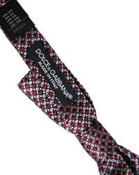Dolce & Gabbana Dolce & Gabbana Blue Burgundy Woven Adjustable Neck Papillon Bow Men's Tie