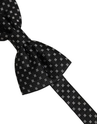 Dolce & Gabbana Dolce & Gabbana Men Black Patterned Adjustable Neck Papillon Bow Men's Tie