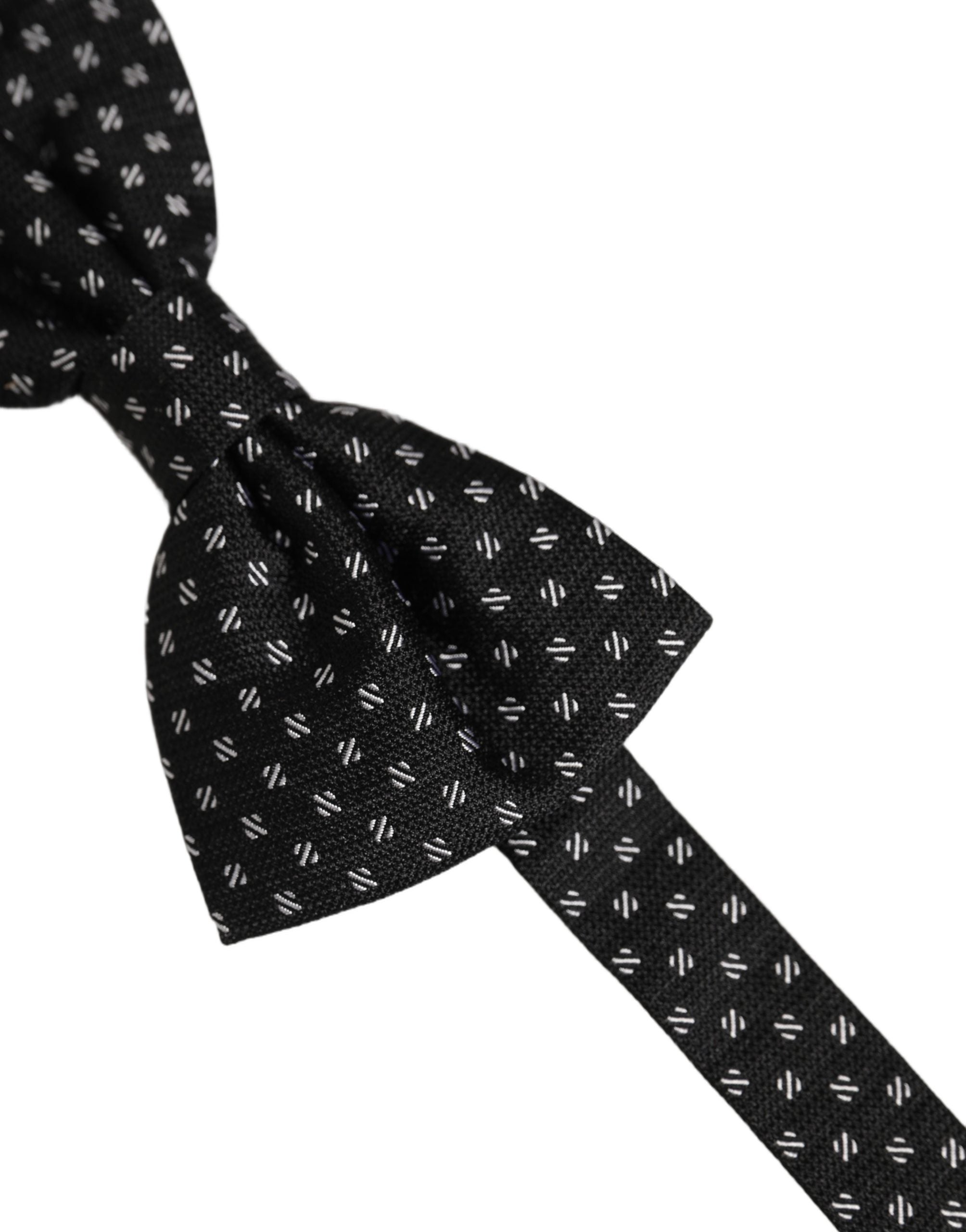 Dolce & Gabbana Dolce & Gabbana Men Black Patterned Adjustable Neck Papillon Bow Men's Tie