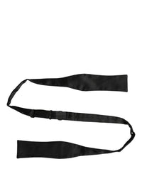 Dolce & Gabbana Dolce & Gabbana Men Black 100% Silk Adjustable Neck Papillon Bow Men's Tie