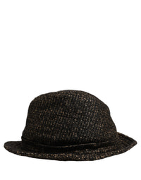 Dolce & Gabbana Dolce & Gabbana Gray Melange Blended Textured Tweed Capello Women's Hat