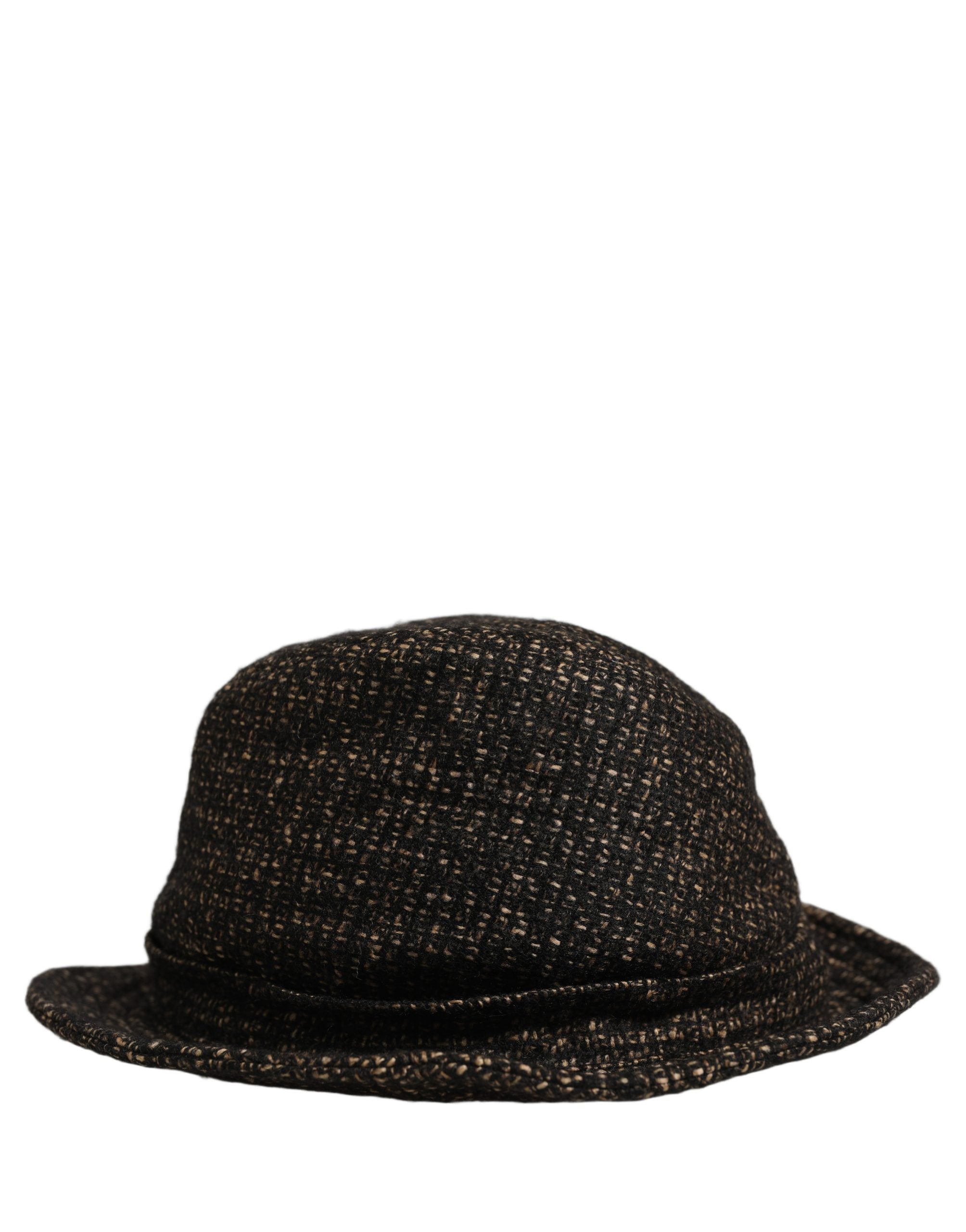 Dolce & Gabbana Dolce & Gabbana Gray Melange Blended Textured Tweed Capello Women's Hat