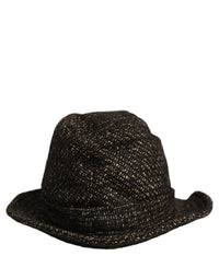 Dolce & Gabbana Dolce & Gabbana Gray Melange Blended Textured Tweed Capello Women's Hat