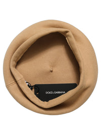 Dolce & Gabbana Dolce & Gabbana Beige Wool French Style Beret Capello Women's Hat