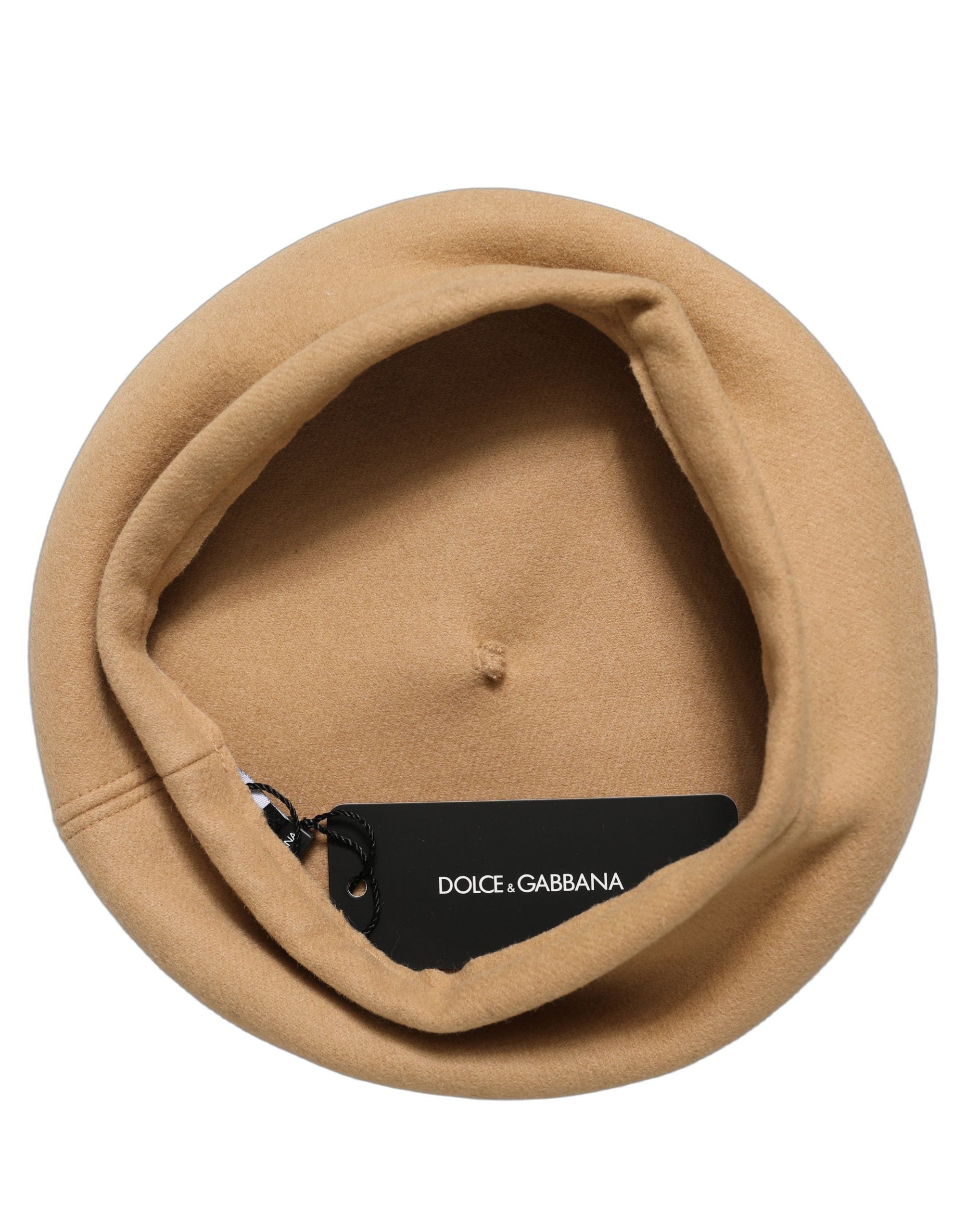 Dolce & Gabbana Dolce & Gabbana Beige Wool French Style Beret Capello Women's Hat