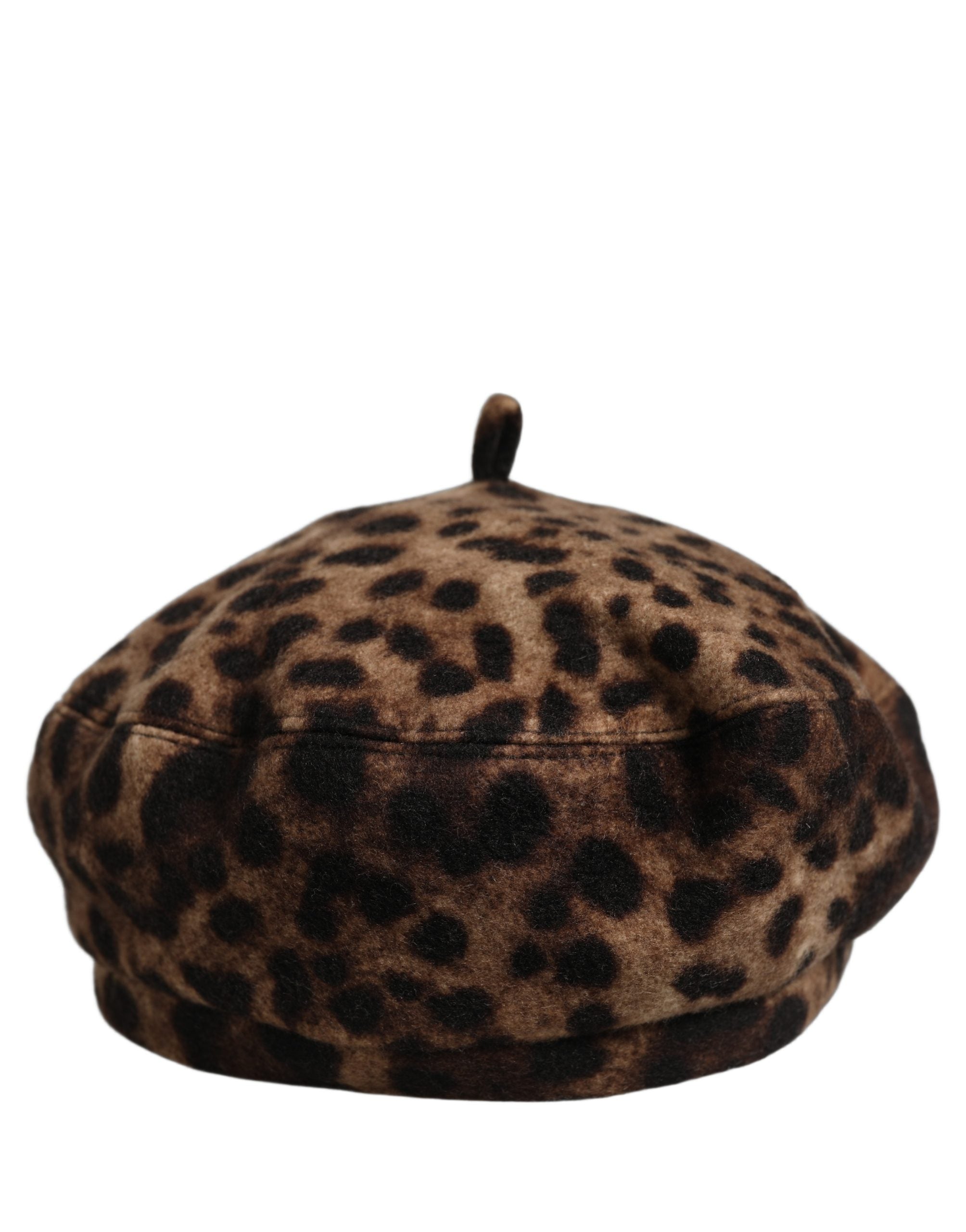 Dolce & Gabbana Dolce & Gabbana Brown Leopard French Style Beret Capello Women's Hat