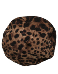 Dolce & Gabbana Dolce & Gabbana Brown Leopard French Style Beret Capello Women's Hat